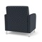 Lesro Siena Lounge Reception Wide Guest Chair, Brushed Steel, RS Night Sky Upholstery SN1201 - alternate 2